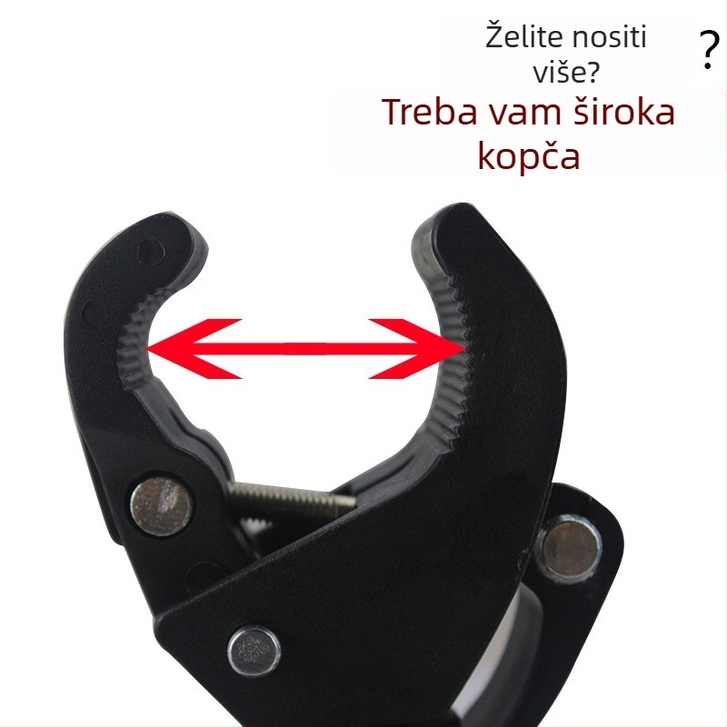 Držač svjetla za MTB s 360° rotacijom – uložak za svjetlo i fiksni nosač, KUTU
