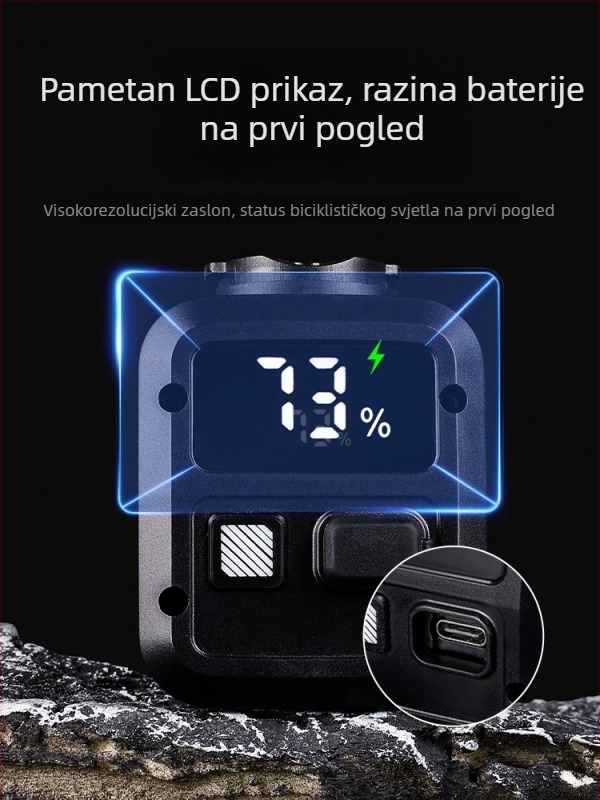 Prednje svjetlo za bicikl s visokom svjetlinom, dugim vijekom baterije, USB-C punjenje, montaža s brzom otpuštanjem, za noćnu vožnju po planinskim i cestovnim biciklima