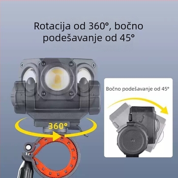 Kvdi prednja svjetiljka za planinski bicikl, visoka svjetlost, IPX4 vodootpornost, RA≥96 prikaz boja, za noćnu vožnju