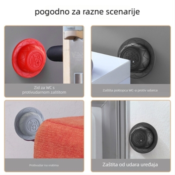 Silikonska podloška za zaštitu ručke vrata od sudara, bez ostataka ljepila, sfernog oblika, Tip A, paket 100 komada