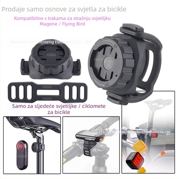 PAGAO nosač biciklističkog računala s remenom i bazom za svjetlo, kompatibilan s Garmin Blackbird Magene Rider; Brand: PAGAO; Uvoz: Ne; Licencirane privatne marke: Ne
