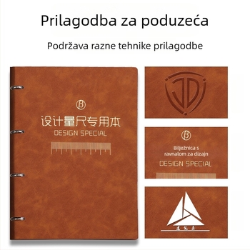 Zapisnik za bilješke s Binderom, kožna imitacija korica, offset papir 120 g, 120 stranica, Stil bilježnice Kreativni trendovi