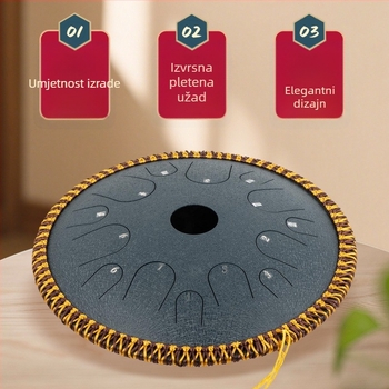 Lotus Ethereal čelični jeznični bubanj – 13 tonova i 14 tonova, za početnike, profesionalna kvaliteta, ručni bubanj