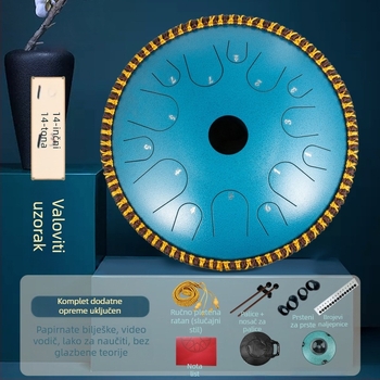 Lotus Ethereal čelični jeznični bubanj – 13 tonova i 14 tonova, za početnike, profesionalna kvaliteta, ručni bubanj