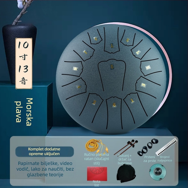 Lotus Ethereal čelični jeznični bubanj – 13 tonova i 14 tonova, za početnike, profesionalna kvaliteta, ručni bubanj