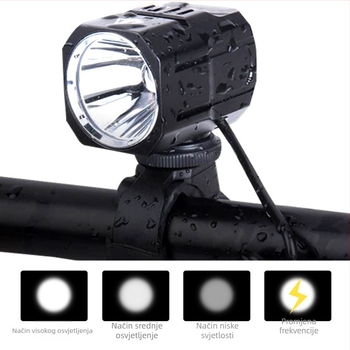 GAZZI LED svjetlo za planinski bicikl, 1200 lumena, podijeljeni dizajn, punjivo, aluminijsko kućište, IPX4 vodootporno