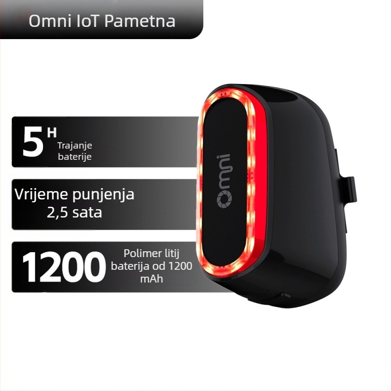 Stražnja svjetiljka za planinski bicikl s USB punjenjem — pametna LED svjetiljka, Omni marka, licencirana privatna oznaka, prilagodba obrade