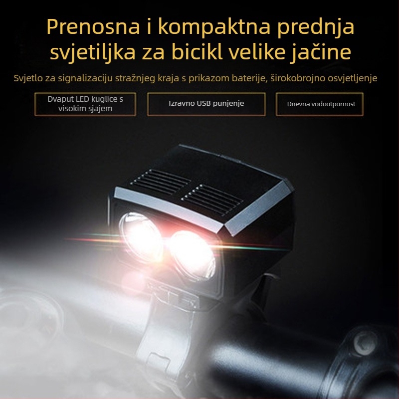 LED svjetlo za bicikl za planinske bicikle, USB punjenje, brend MANGEL EYES, prilagodljiva obrada, licencirana privatna oznaka