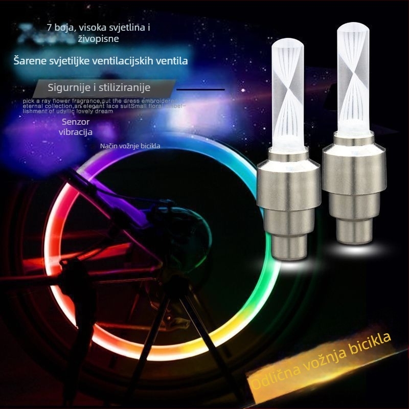 LED svjetla za poklopac felge bicikla — šarene treperave svjetla za noćnu vožnju i svjetla na ventile; Marka: Sports and Outdoor; Bez prilagodbi; Uvoz: Ne; Glavno tržište: Drugo; Bez licenciranih privatnih marki