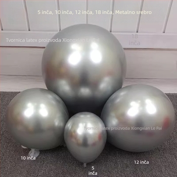 Balon –Lateks, okrugli, metalni sjaj – Le Le Tsai brand, za vjenčanja, rođendane, zabave i dekoracije otvorenja