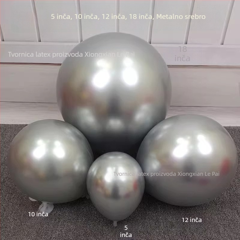 Balon –Lateks, okrugli, metalni sjaj – Le Le Tsai brand, za vjenčanja, rođendane, zabave i dekoracije otvorenja