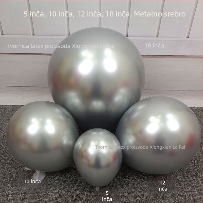 Balon –Lateks, okrugli, metalni sjaj – Le Le Tsai brand, za vjenčanja, rođendane, zabave i dekoracije otvorenja