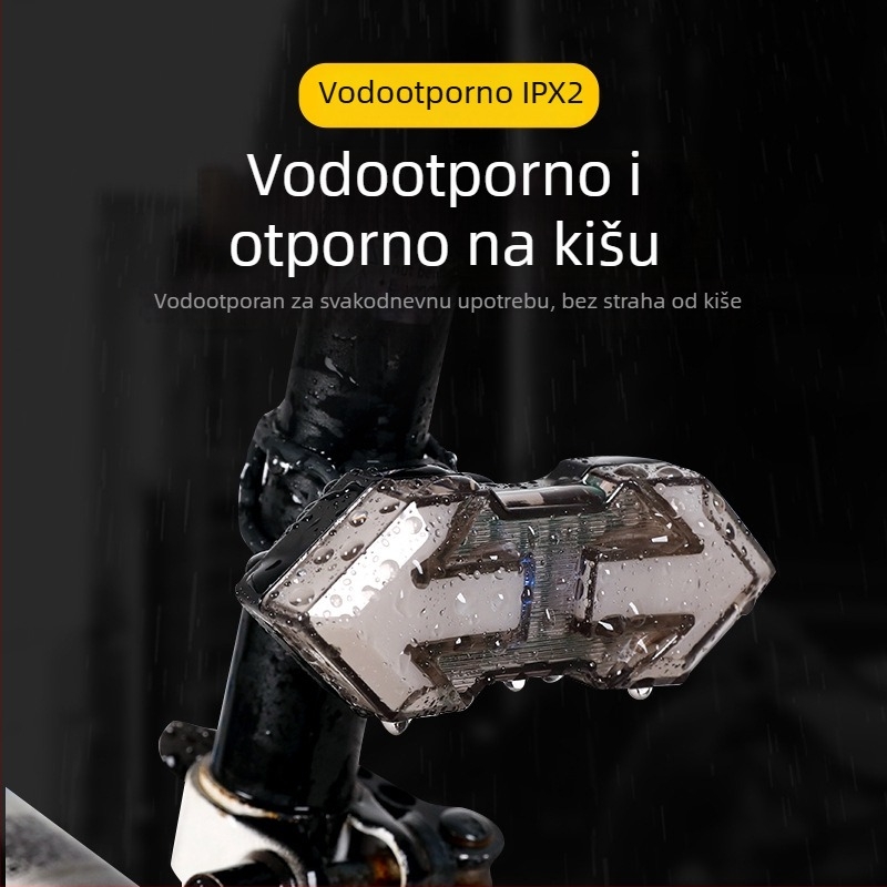 Daljinski upravljano stražnje svjetlo za bicikl, USB punjivo, za planinske bicikle, sigurnosno upozoravajuće osvjetljenje
