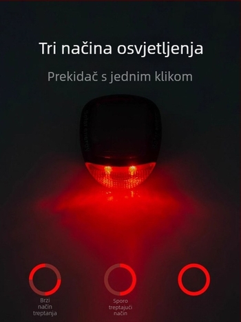 Odakon Solarna zadnja svjetiljka za bicikl – noćna vožnja, planinski i cestovni bicikl