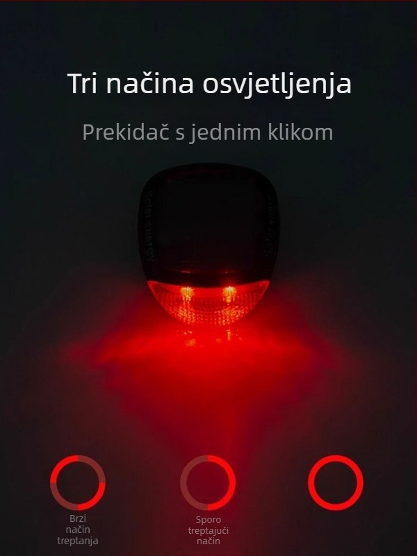 Odakon Solarna zadnja svjetiljka za bicikl – noćna vožnja, planinski i cestovni bicikl