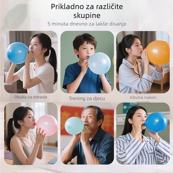 Latexni okrugli balon za vježbanje disanja, dječje plućne funkcije, svijetli uzorak