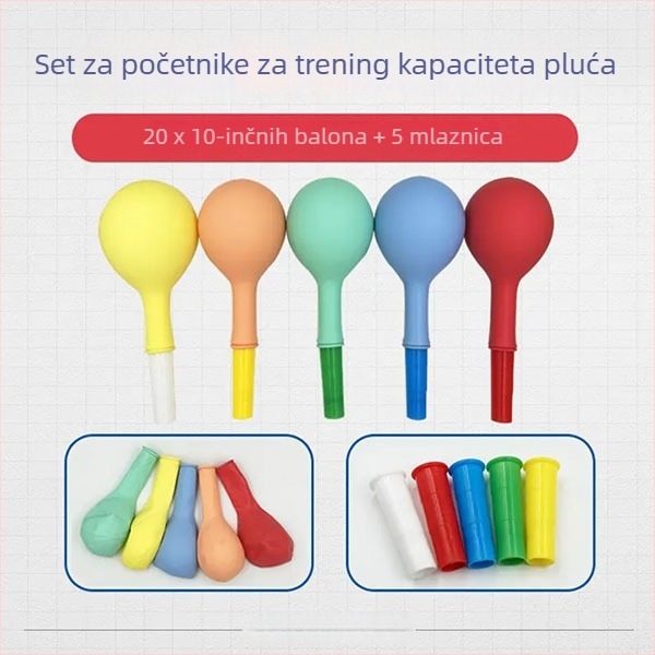 Latexni okrugli balon za vježbanje disanja, dječje plućne funkcije, svijetli uzorak