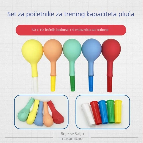 Latexni okrugli balon za vježbanje disanja, dječje plućne funkcije, svijetli uzorak