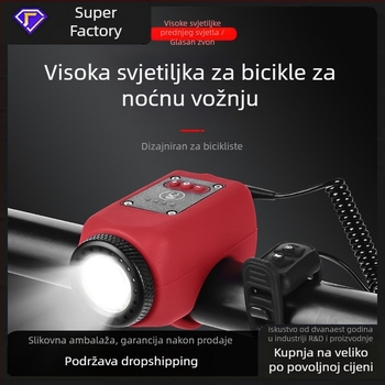 Meilong svjetlo za bicikl za planinske i cestovne bicikle, vodootporno, USB punjenje, klaxon visoke decibele
