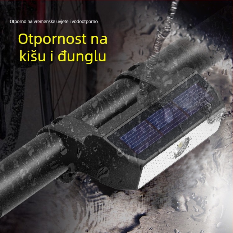 Prednja svjetiljka za bicikl, solarno napajanje, vodootporna, kompatibilna s cestovnim, planinskim i dijeljenim biciklima; marka MOGUBRO; obradba po narudžbi; uvoz nije; licencirana privatna oznaka