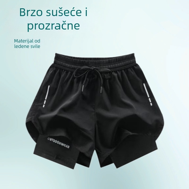 Muške trkačke šorceve – odvlačenje vlage, brzo se suše, prozračne, uski kroj, srednji struk, bez podstave