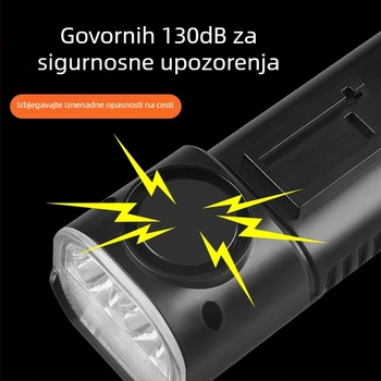 Prednje svjetlo za bicikl s ugrađenim zvoncem, 1000 lumena, visok i nizak snop