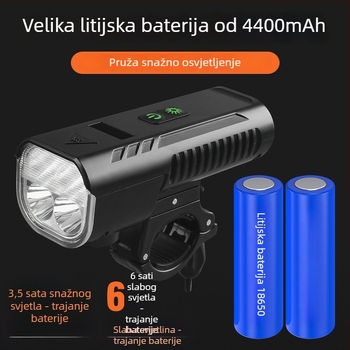 Prednje svjetlo za bicikl s ugrađenim zvoncem, 1000 lumena, visok i nizak snop