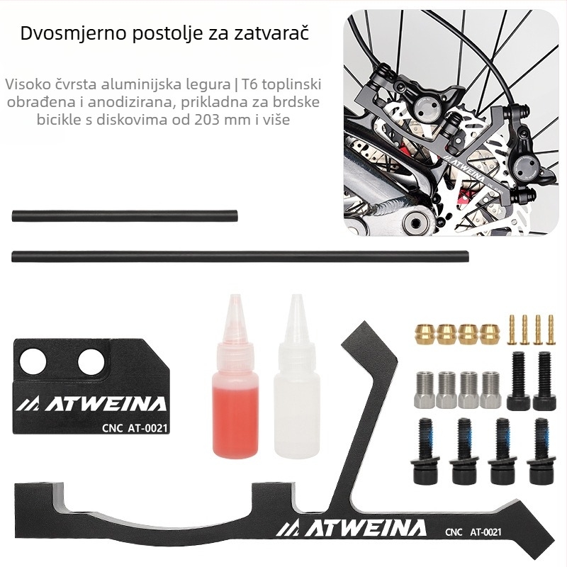 Atweina At-0021 CNC nosač konverzije kočnica za bicikl, 1 na 2, mehanički sustav kočenja