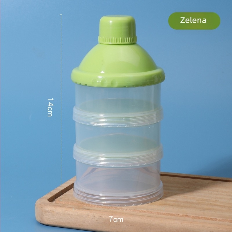 Star kutija za mlijeko u prašku za bebe, 3-slojna ili 4-slojna, neovisni odjeljci, prenosna rotirajuća kutija za mlijeko, za dob 0–3 godine