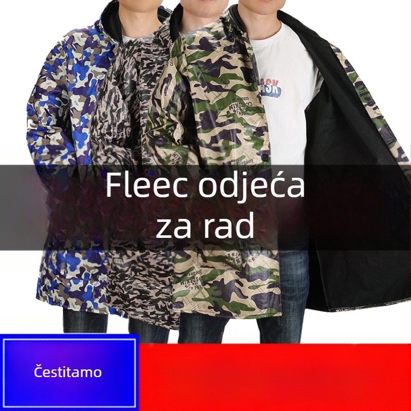 Radni smock s prilagođenim otiskom, pliš podstava, dugi rukavi, zaštitni radni odjev za čišćenje