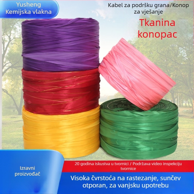 Jin yusheng poliesterno zavarivačko uže – za zavarivanje i pakiranje, nosivost 50 kg, lomna čvrstoća 22 kg