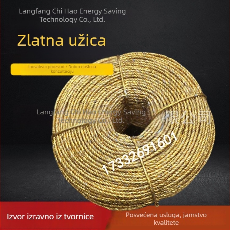 3-žilni aluminijski elektrohemijski balirni konopac za pričvršćivanje (slama i otpadni papir)