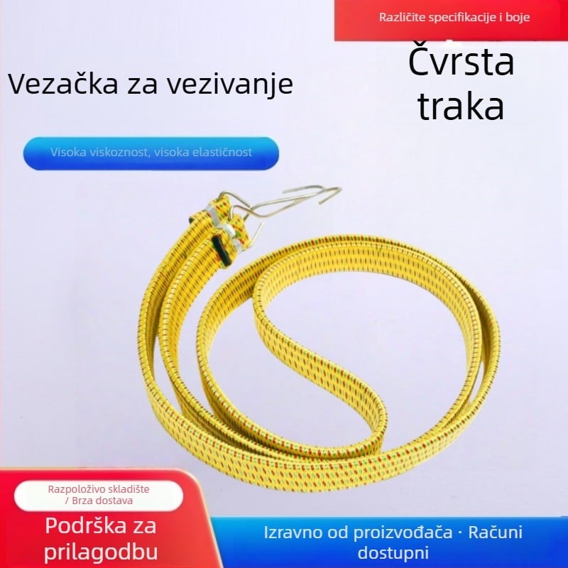 Elastična vezna traka za stražnji nosač motocikla – guma i polipropilenski konac