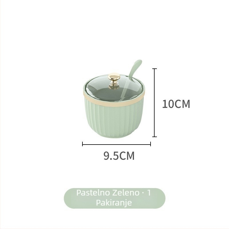 Set posuda za začine s čvrsto zatvorenim plastičnim posudama; plastični materijal; moguć tisak logotipa; prilagodba; vrhunska kvaliteta