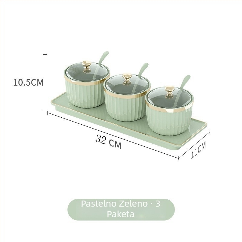 Set posuda za začine s čvrsto zatvorenim plastičnim posudama; plastični materijal; moguć tisak logotipa; prilagodba; vrhunska kvaliteta