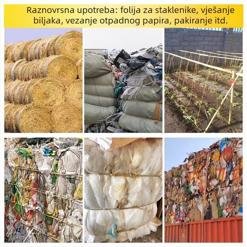 Najlon PA poljoprivredno vezivo užad, širina 1 mm, nosivost 500 kg, trostruko pleteno užad
