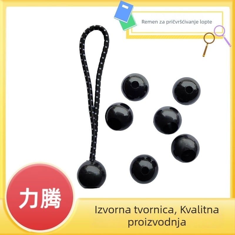 Liteng plastična kuglična elastična užad – višenamjenska vrpca za prtljagu, vezivanje zavjesa i uporaba u automobilu. Marka: Liteng; Podrijetlo: Jade; Materijal: Plastika; Uvoz: Ne