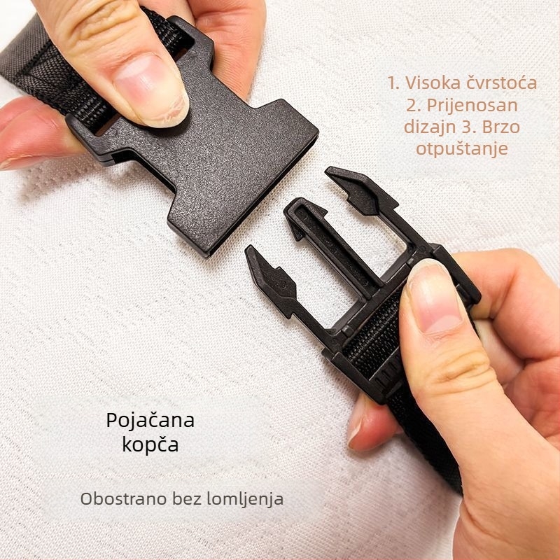 Pojas za vezivanje za prtljagu i joga podloge — podesiva kopča, višefunkcionalan, gradski minimalistički stil, proljeće 2025