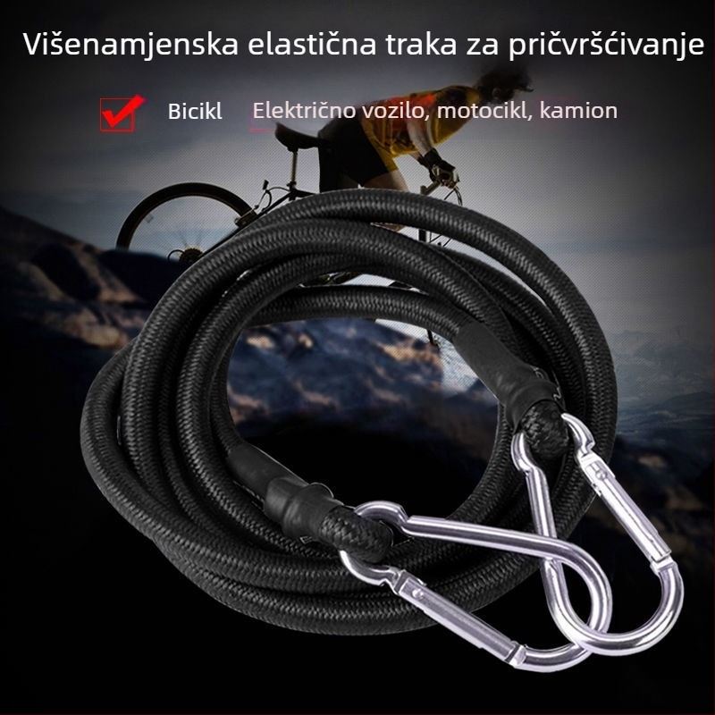 Višenamjenska elastična traka s jezgrom od goveđeg tetiva za električne motocikle, fiksiranje prtljage i tereta