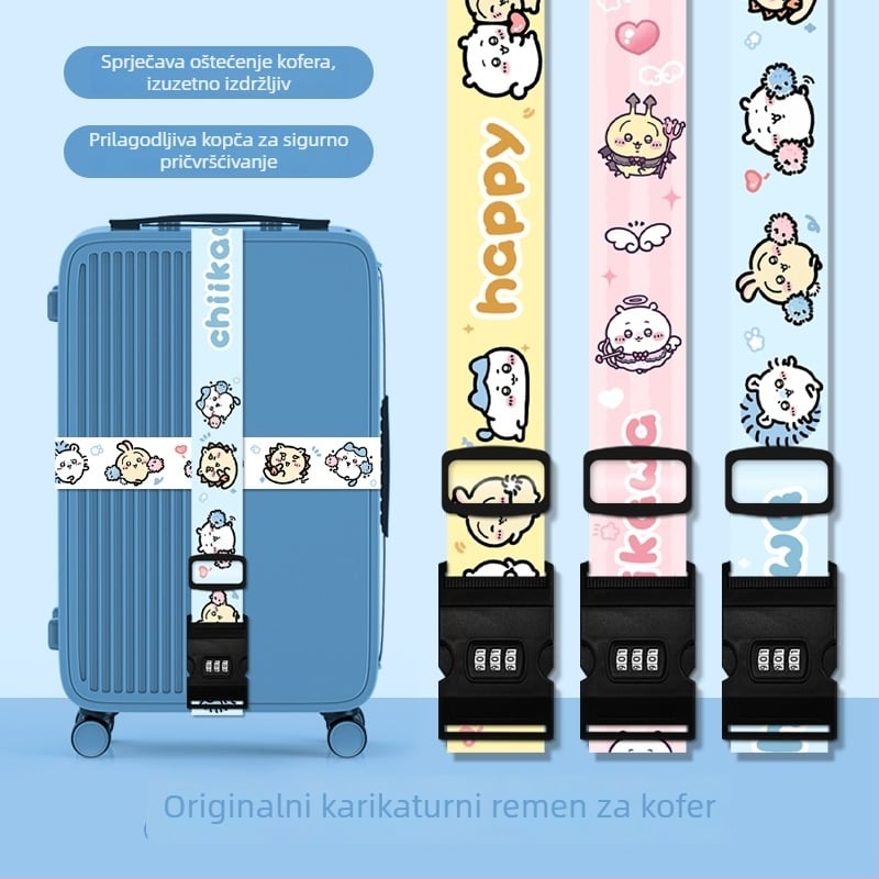 Remen za prtljagu s križnim dizajnom – uzorak životinja, poliester, antibakterijski, Birthday diary.