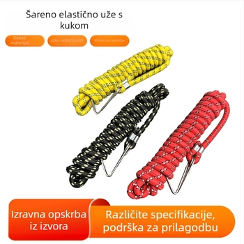 Šarena reflektirajuća elastična užad za kampiranje: pričvršćivanje šatora, osiguranje prtljage, univerzalno za kolica, bicikle i motocikle