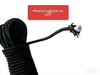 Elastično užad za prtljagu s kukom za bicikle i električna vozila; prirodni kaučuk i lateks; nosivost 25 kg; prilagođeno obrađivanje