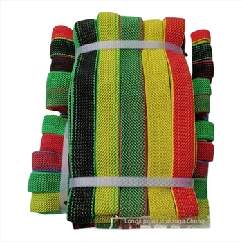 Elastična vezna traka s metalnim kukom za prtljagu i teret (materijal: gumena traka; površina: polipropilenska pređa; nosivost: 10; vuča: jaka; tip: metalna kuka)