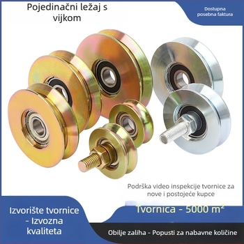 Rola za klizna vrata s jednim ležajem, V-oblik, galvanizirana, deblja