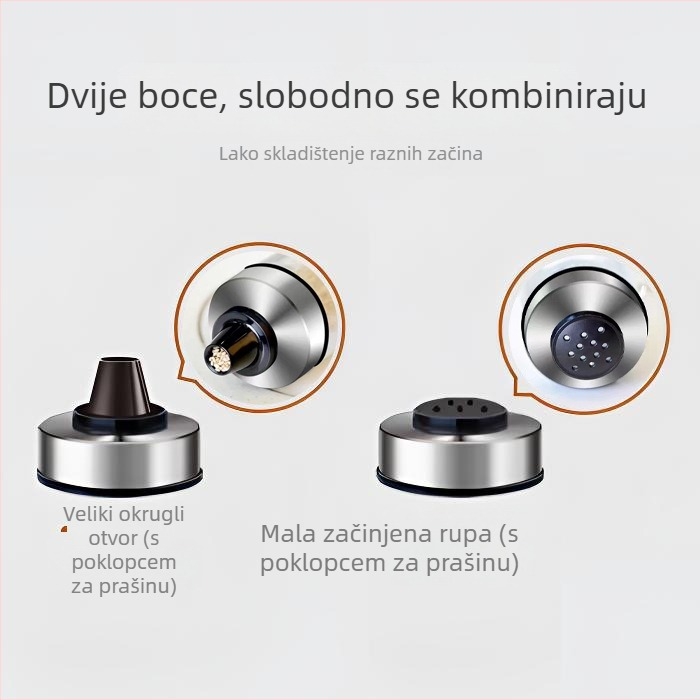 Staklena boca za začine za čvrste začine – brend Lido, moguć tisak logotipa, prilagodljivo