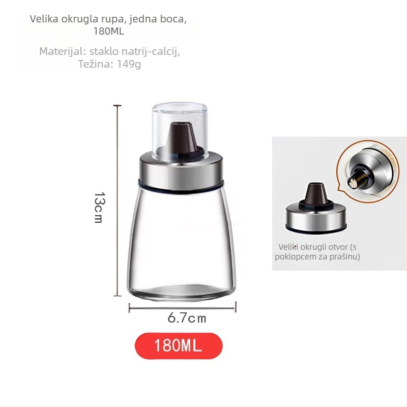 Staklena boca za začine za čvrste začine – brend Lido, moguć tisak logotipa, prilagodljivo