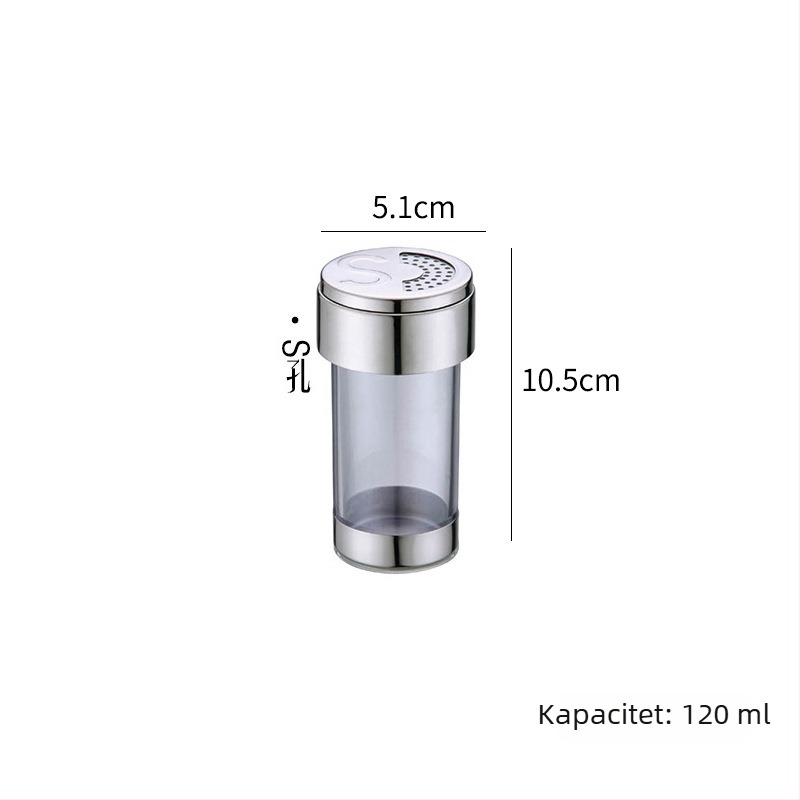 Set posudica za začine u europskom stilu od nehrđajućeg čelika 304 i akrila, s rotirajućim stalkom