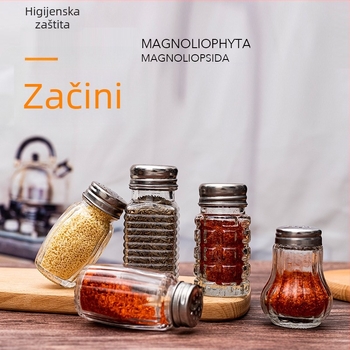 Kvadratična staklena boca za začine – stakeni spremnik za čvrste začine, moderan minimalistički dizajn, vrhunska kvaliteta