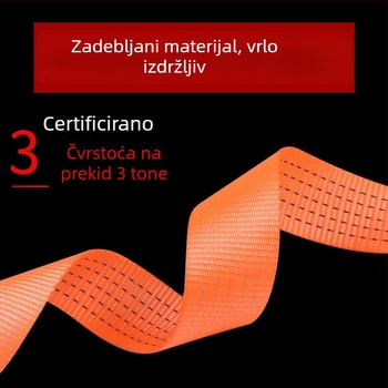 Pojas za pričvršćivanje tereta sa širokim napinjačem i otpornom na habanje za kamione