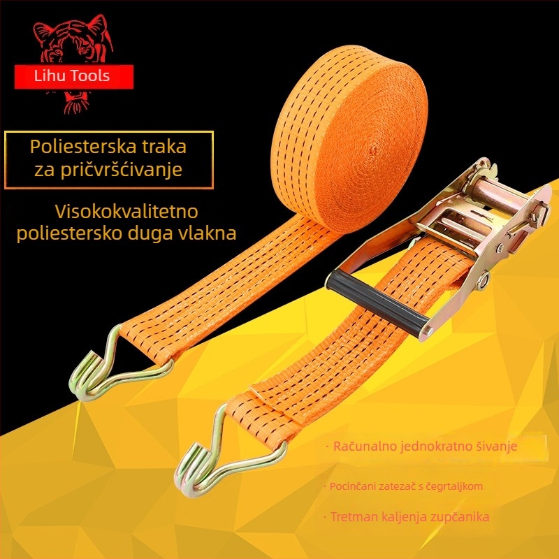 Ratchet remenski zatezač za prijevoz robe – Marka Li Hu Wang; Model Tightener; Kapacitet 3–5 tona; Primjena: prijevoz robe